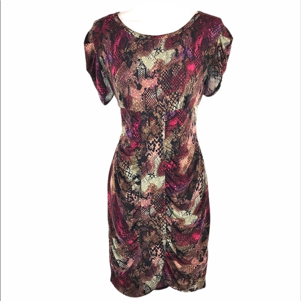 Gorgeous Snake Print Slimming Dress, Size L